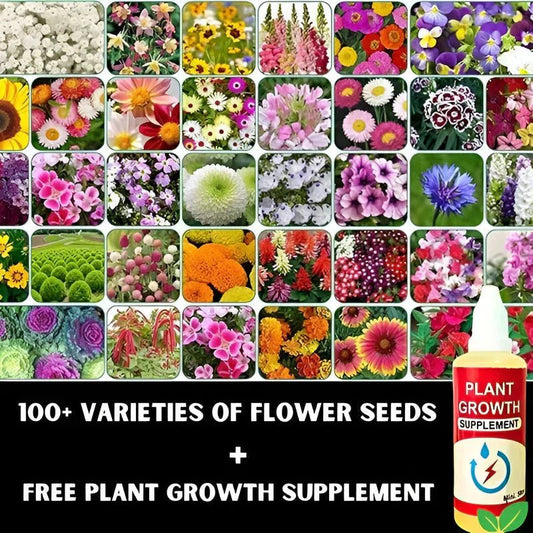 100 Varieties of Flower Seeds (Pack of 100) |🔥FLAT 50% OFF SALE🔥 - Good Stuff Online Store