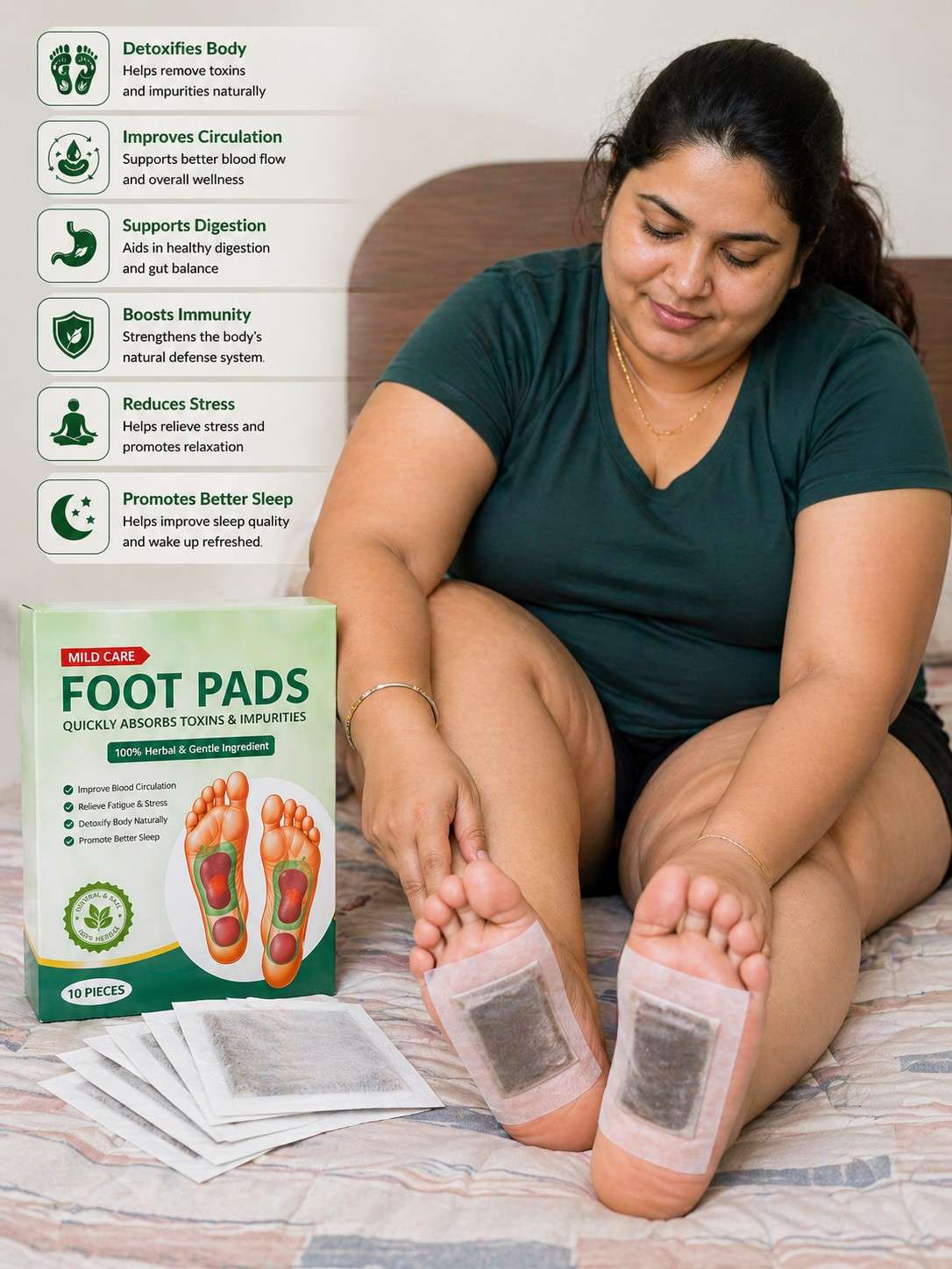Premium Detox Foot Patches/ Pads (Total Pack of 20) 𝘽𝙪𝙮 1 𝙂𝙚𝙩 1 𝙁𝙧𝙚𝙚 𝙊𝙛𝙛𝙚𝙧
