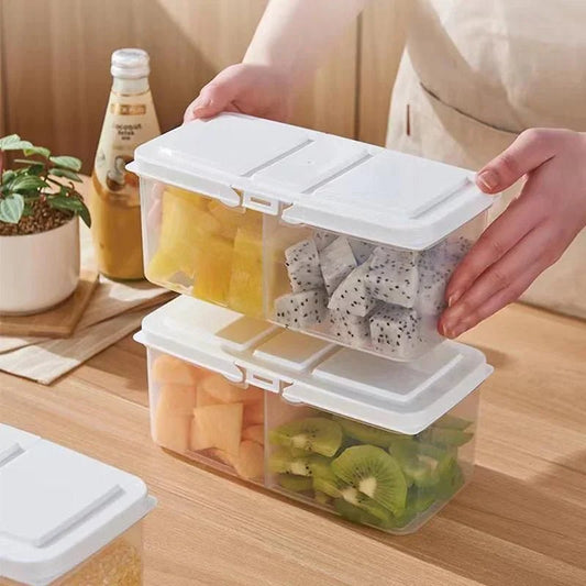 2 section fridge container 1000ml Pack Of 2 - Good Stuff Online Store