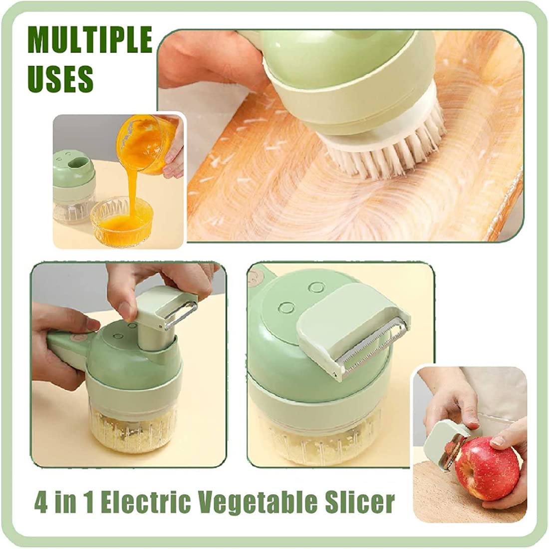 4 in 1 Portable Electric Vegetable Cutter - Good Stuff Online Store
