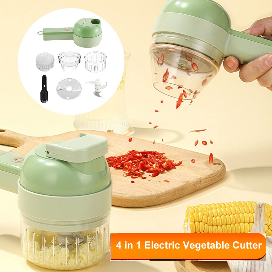4 in 1 Portable Electric Vegetable Cutter - Good Stuff Online Store