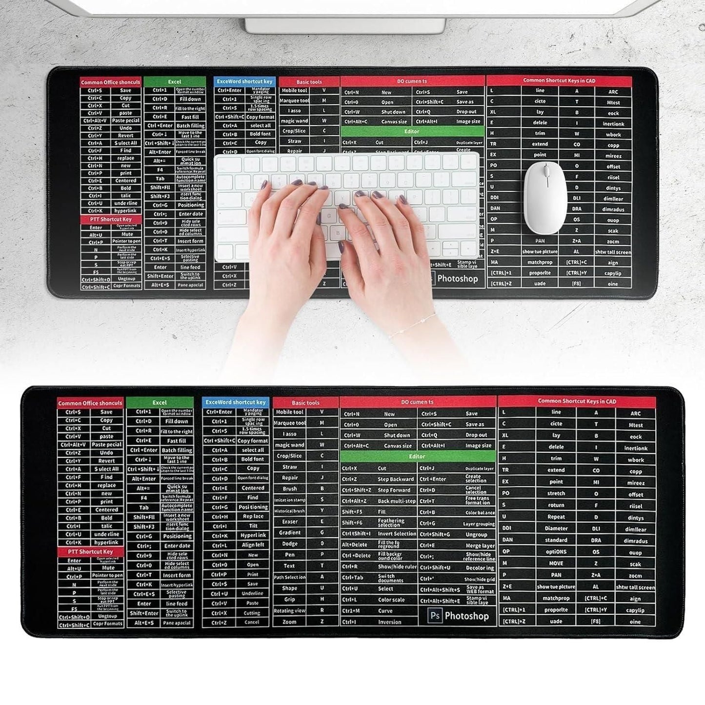 Anti - slip Keyboard Pad with Shortcut Key Patterns - Good Stuff Online Store
