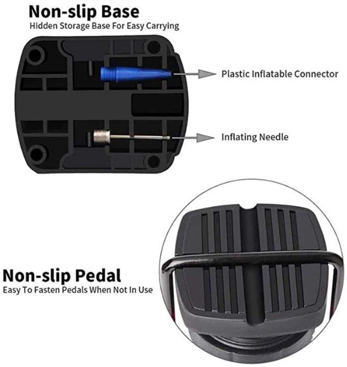 FOOT ACTIVATED FLOOR AIR PUMP