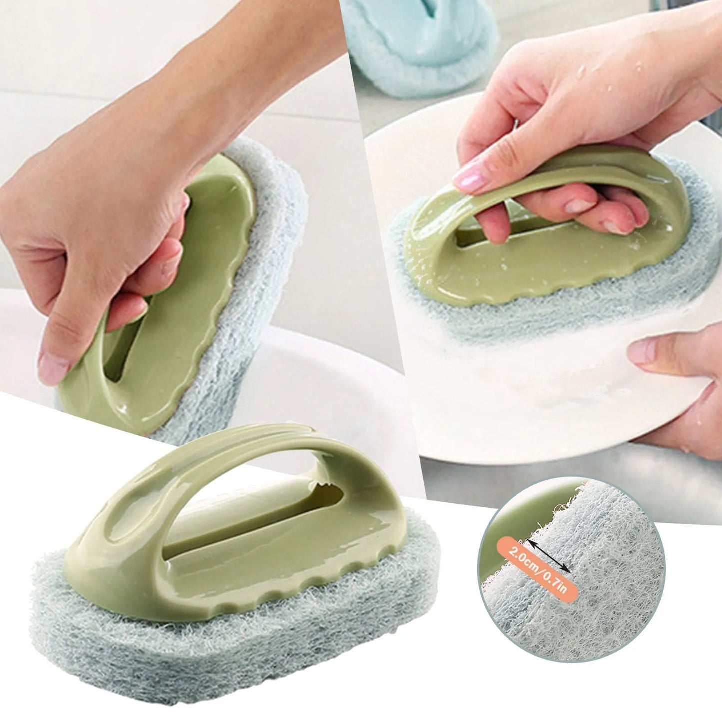 High Grade Cleaning / Scrubbing Sponge With Plastic Handle - Good Stuff Online Store
