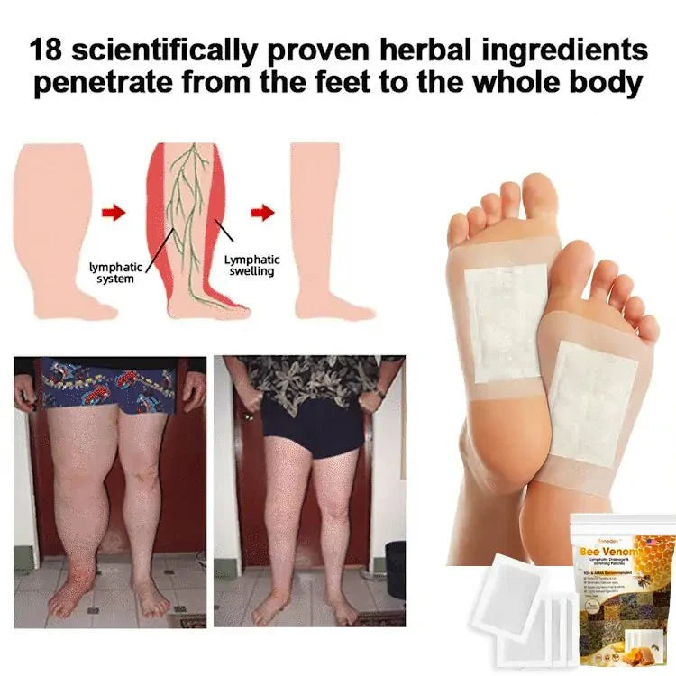 Bee Venom Detox & Slim Foot Patches - Natural Lymphatic Boost