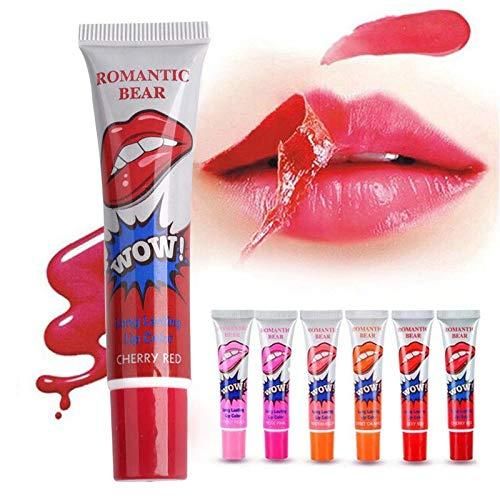 Romantic Bear 6 Color Waterproof Liquid Lipstick Beauty Red Wow Makeup Matte Lip Gloss Impermeable lip gloss Cosmetics (Pack of 6) - Good Stuff Online Store