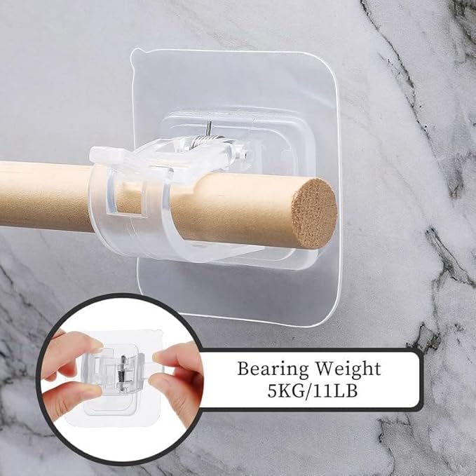 Self Adhesive Curtain Rod Holder Clips |🔥FLAT 50% SAVINGS🔥 - Good Stuff Online Store