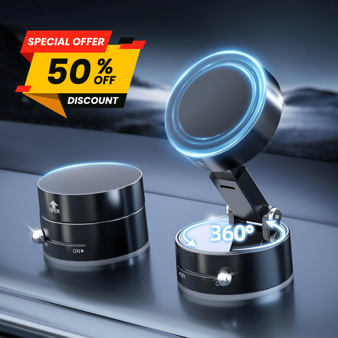 Vacuum Suction Magnetic Phone Holder | 🔥FLAT 50% SAVING🔥 - Good Stuff Online Store
